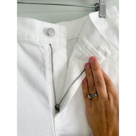 J.Crew Factory | NWT White utility denim short Optic White Wash | Sz 28 - Picture 5 of 9